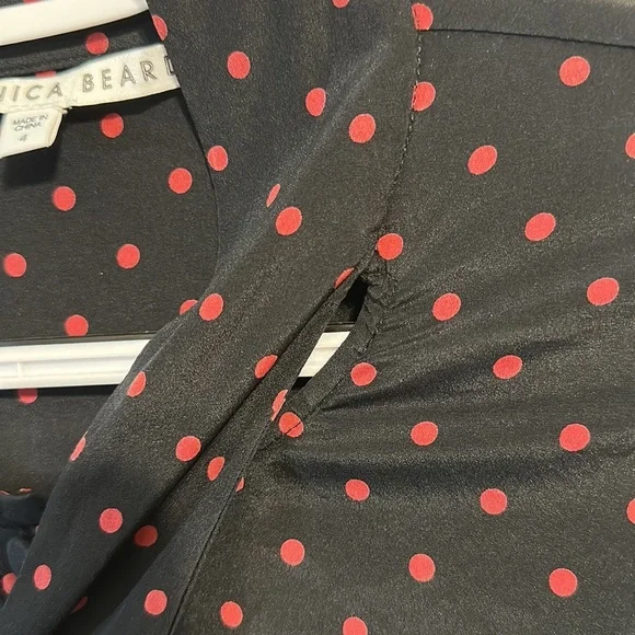 Veronica Beard Linley Tie Neck Long Sleeve Mini Dress Tunic Long Top Size 4 - Picture 16 of 17